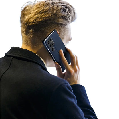 DUX DUCIS Skin Pro Series For Samsung Galaxy S24 Ultra Case PU Leather Phone Cover with Card Slot