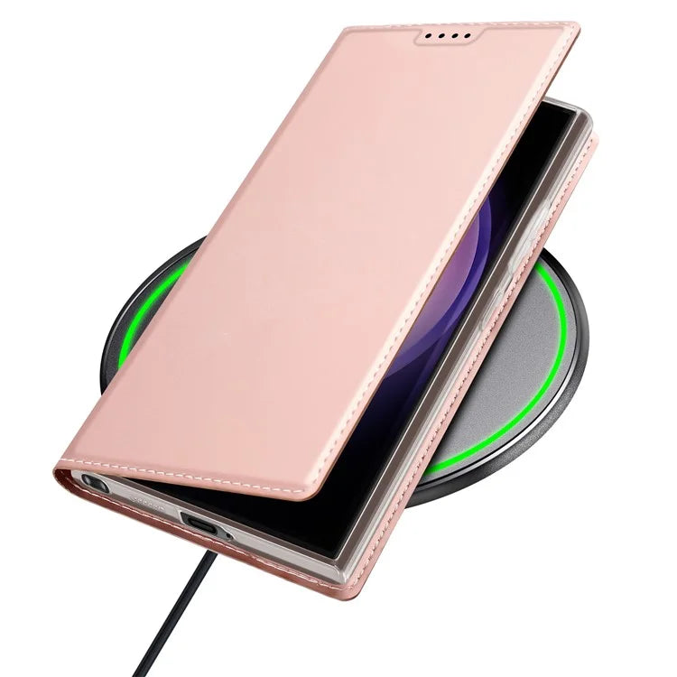 DUX DUCIS Skin Pro Series For Samsung Galaxy S24 Ultra Case PU Leather Phone Cover with Card Slot