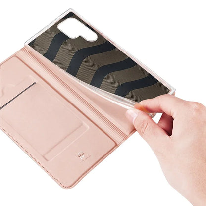 DUX DUCIS Skin Pro Series For Samsung Galaxy S24 Ultra Case PU Leather Phone Cover with Card Slot