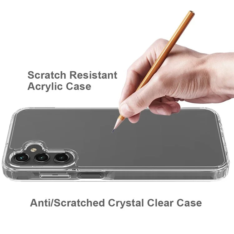 For Samsung Galaxy A15 4G / 5G HD Transparent Cell Phone Case Acrylic + TPU Hybrid Phone Cover