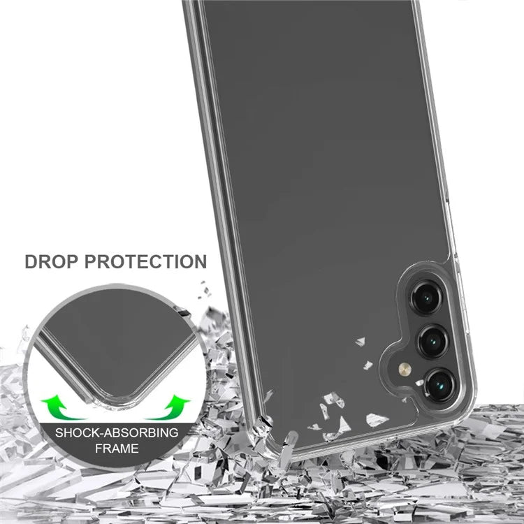 For Samsung Galaxy A15 4G / 5G HD Transparent Cell Phone Case Acrylic + TPU Hybrid Phone Cover