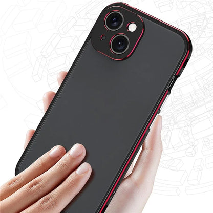 For iPhone 15 Case Metal Frame Bumper Phone Cover with Camera Lens Protection