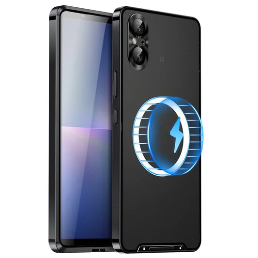 Magic Shield Magnetic Series for Sony Xperia 5 V Case Metal+TPU Phone Cover with Lens Protection