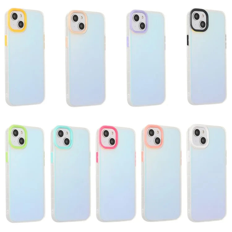 For iPhone 15 Phone Case Hard PC Soft TPU Shockproof Laser Matte Phone Protector