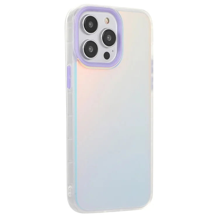 For iPhone 15 Pro Max Case PC+TPU Phone Protector Anti-drop Laser Matte Protective Cover
