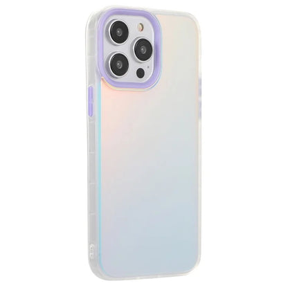 For iPhone 15 Pro Max Case PC+TPU Phone Protector Anti-drop Laser Matte Protective Cover