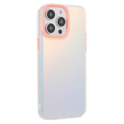 For iPhone 15 Pro Max Case PC+TPU Phone Protector Anti-drop Laser Matte Protective Cover