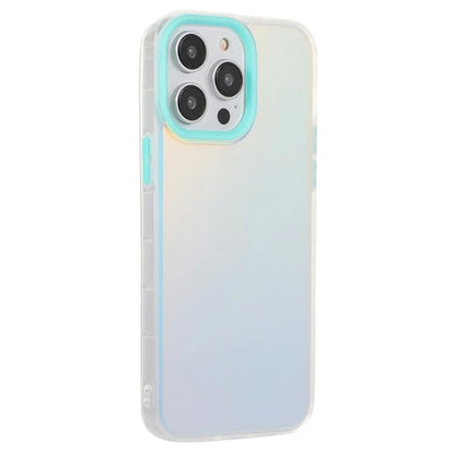 For iPhone 15 Pro Max Case PC+TPU Phone Protector Anti-drop Laser Matte Protective Cover