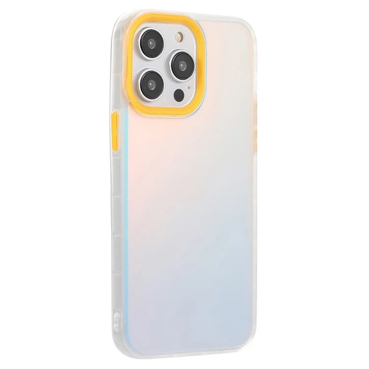 For iPhone 15 Pro Max Case PC+TPU Phone Protector Anti-drop Laser Matte Protective Cover