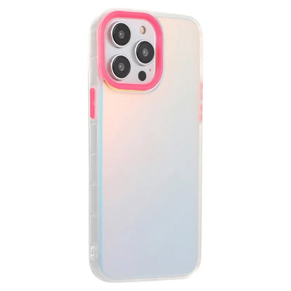 For iPhone 15 Pro Max Case PC+TPU Phone Protector Anti-drop Laser Matte Protective Cover