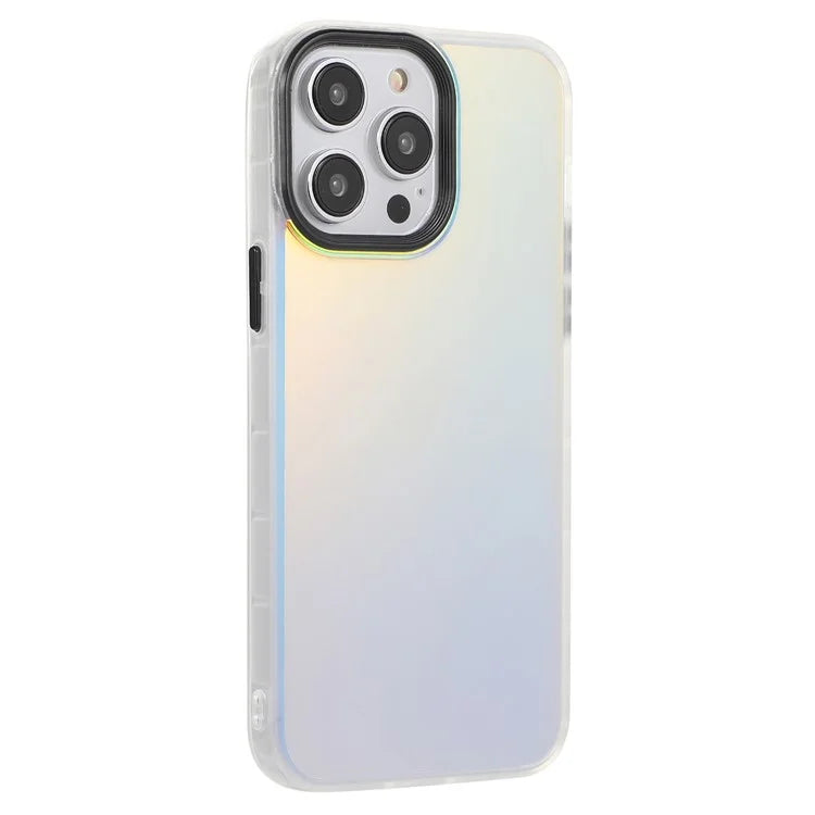 For iPhone 15 Pro Max Case PC+TPU Phone Protector Anti-drop Laser Matte Protective Cover