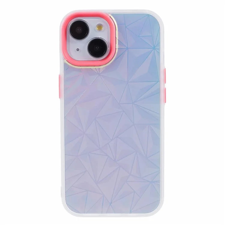 For iPhone 15 Case Laser Diamond Texture TPU+PC Phone Protector