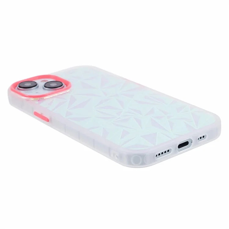 For iPhone 15 Case Laser Diamond Texture TPU+PC Phone Protector