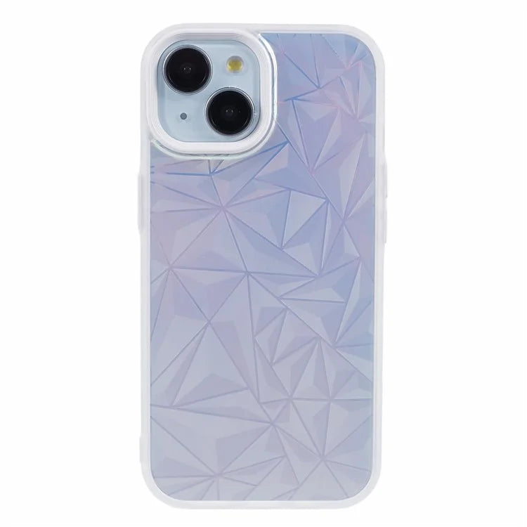 For iPhone 15 Case Laser Diamond Texture TPU+PC Phone Protector