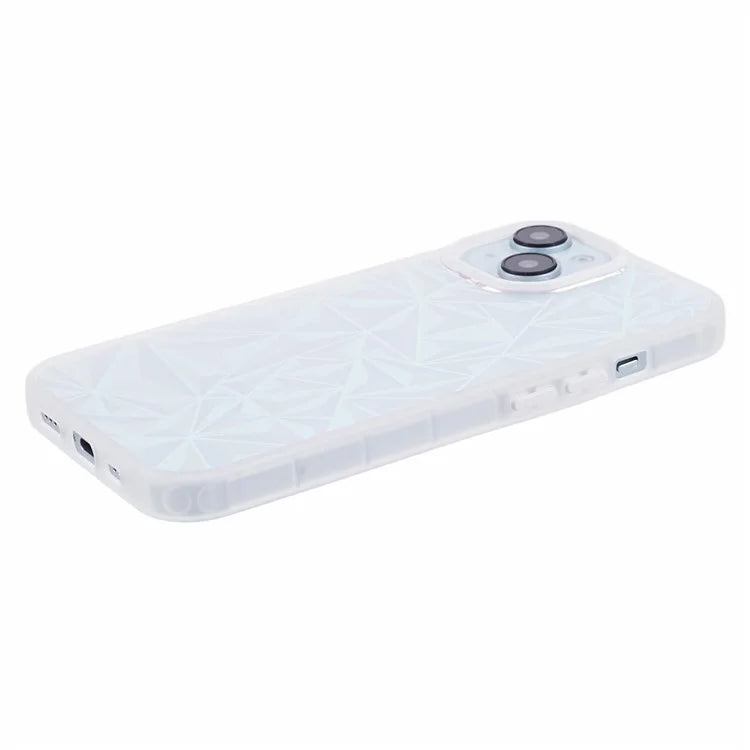 For iPhone 15 Case Laser Diamond Texture TPU+PC Phone Protector
