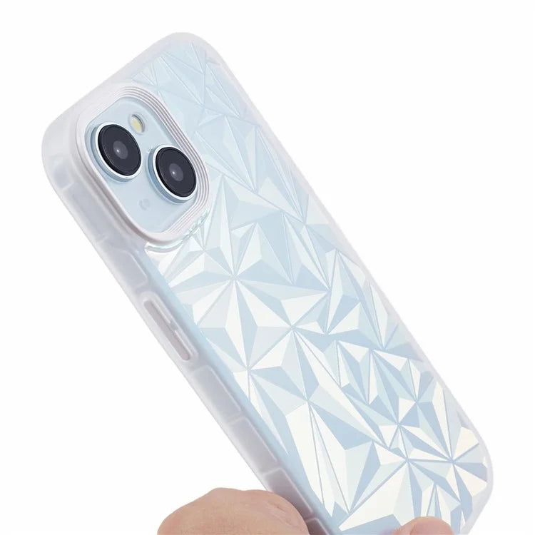 For iPhone 15 Case Laser Diamond Texture TPU+PC Phone Protector