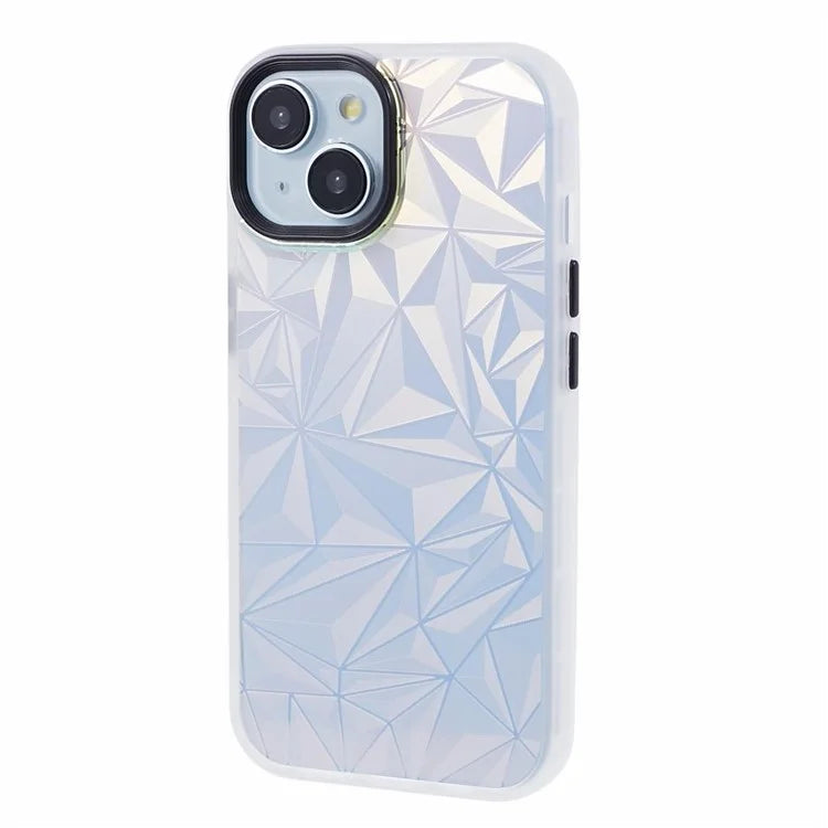 For iPhone 15 Case Laser Diamond Texture TPU+PC Phone Protector