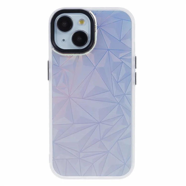 For iPhone 15 Case Laser Diamond Texture TPU+PC Phone Protector