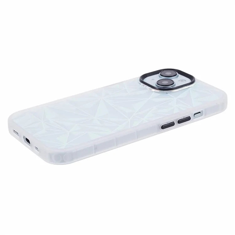 For iPhone 15 Case Laser Diamond Texture TPU+PC Phone Protector