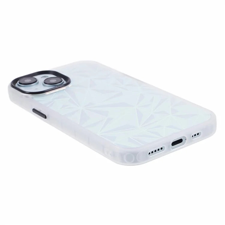 For iPhone 15 Case Laser Diamond Texture TPU+PC Phone Protector