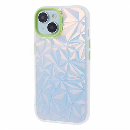 For iPhone 14 TPU+PC Phone Case Laser Diamond Texture Anti-drop Cover
