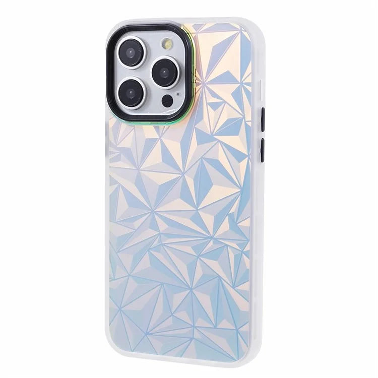 For iPhone 15 Pro Max Case Laser Scratch-resistant TPU+PC Phone Back Shell
