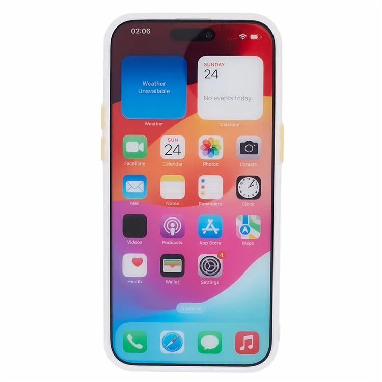For iPhone 15 Pro Max Case Laser Scratch-resistant TPU+PC Phone Back Shell