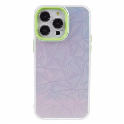 For iPhone 15 Pro Case TPU+PC Diamond Texture Shockproof Phone Back Cover