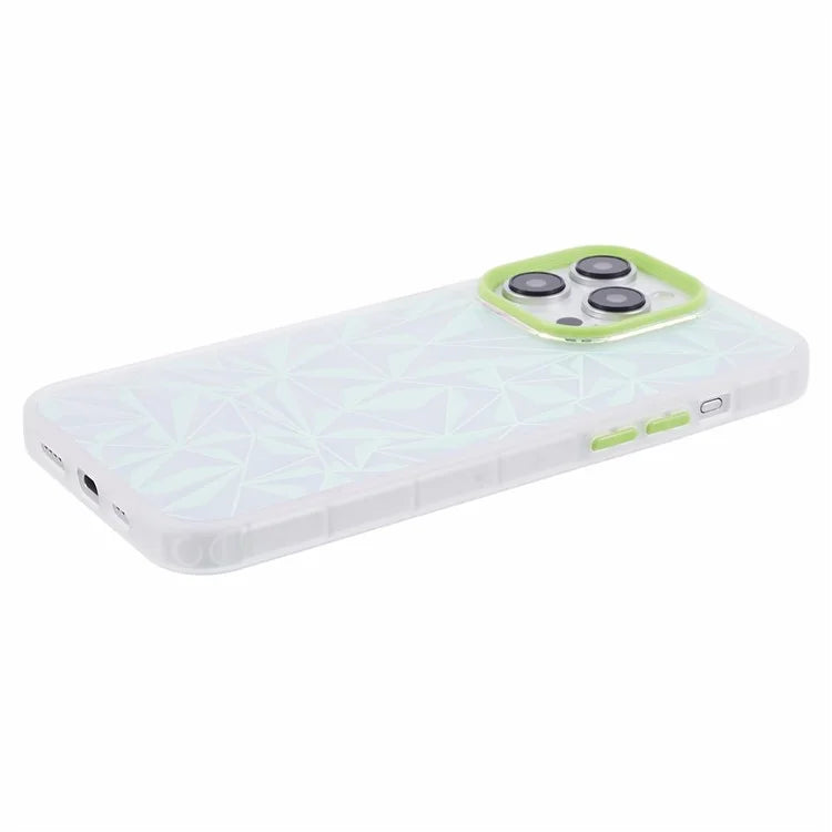 For iPhone 15 Pro Case TPU+PC Diamond Texture Shockproof Phone Back Cover