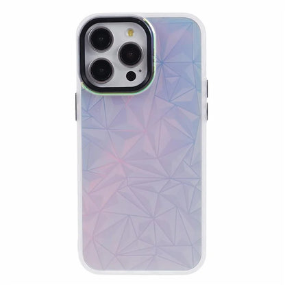 For iPhone 15 Pro Case TPU+PC Diamond Texture Shockproof Phone Back Cover
