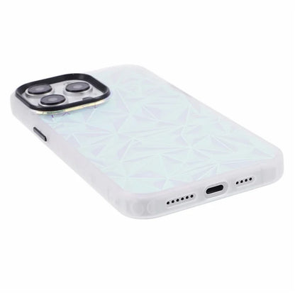 For iPhone 15 Pro Case TPU+PC Diamond Texture Shockproof Phone Back Cover