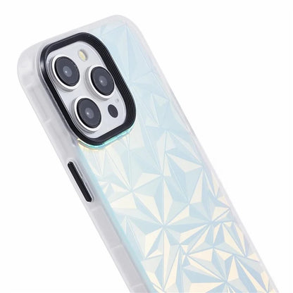 For iPhone 15 Pro Case TPU+PC Diamond Texture Shockproof Phone Back Cover