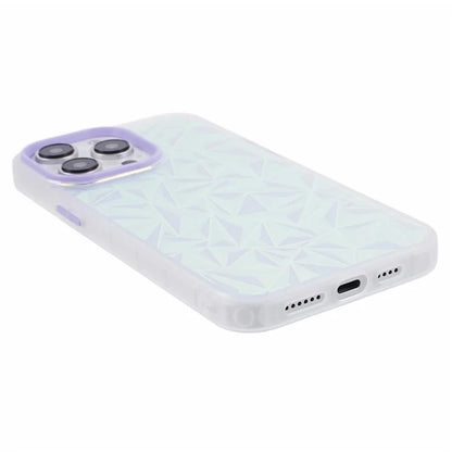 For iPhone 15 Pro Case TPU+PC Diamond Texture Shockproof Phone Back Cover
