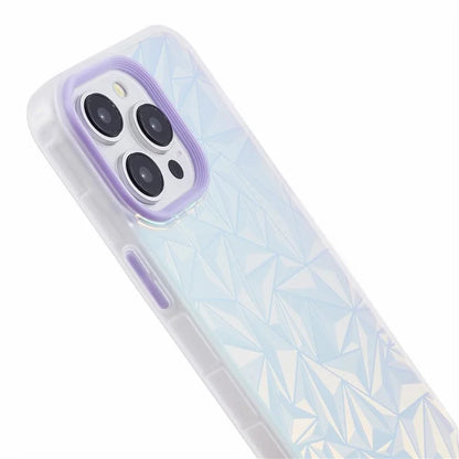 For iPhone 15 Pro Case TPU+PC Diamond Texture Shockproof Phone Back Cover