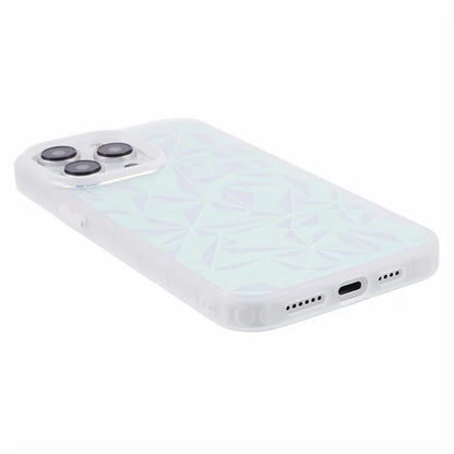 For iPhone 15 Pro Case TPU+PC Diamond Texture Shockproof Phone Back Cover