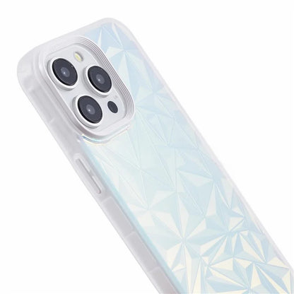 For iPhone 15 Pro Case TPU+PC Diamond Texture Shockproof Phone Back Cover