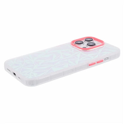 For iPhone 15 Pro Case TPU+PC Diamond Texture Shockproof Phone Back Cover