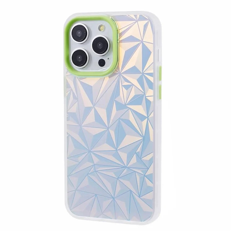 For iPhone 14 Pro Max Phone Case Diamond Texture Scratch-resistant TPU+PC Cover