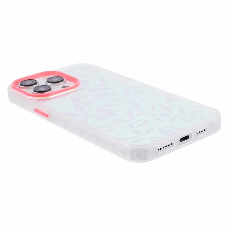 For iPhone 14 Pro Max Phone Case Diamond Texture Scratch-resistant TPU+PC Cover