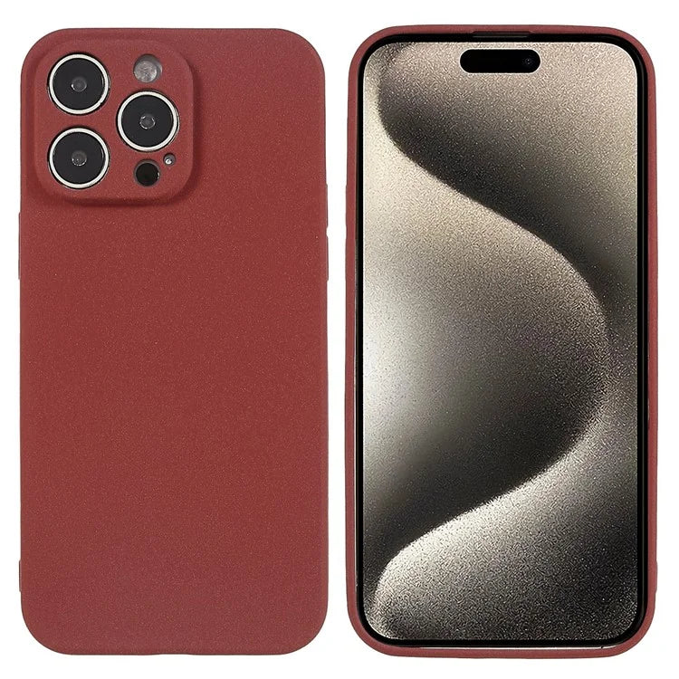For iPhone 15 Pro Max Double-Sided Matte Phone Case TPU Shockproof Back Shell Cover