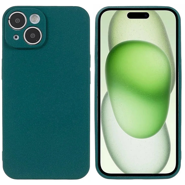 For iPhone 15 TPU Case Anti-scratch Double-Sided Matte Phone Back Cover