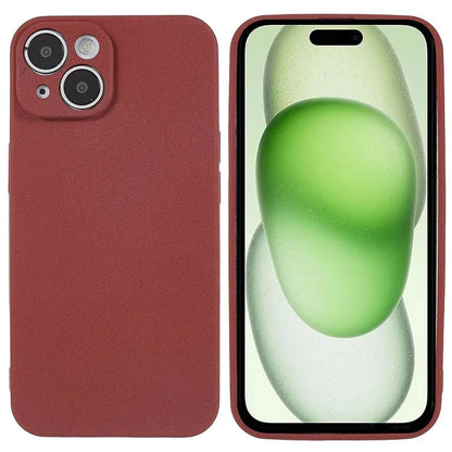 For iPhone 15 TPU Case Anti-scratch Double-Sided Matte Phone Back Cover