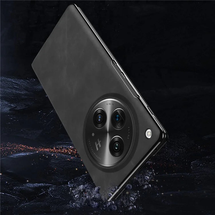 For OnePlus Open Folding Case Nappa Texture Stand Leather + PC Phone Cover