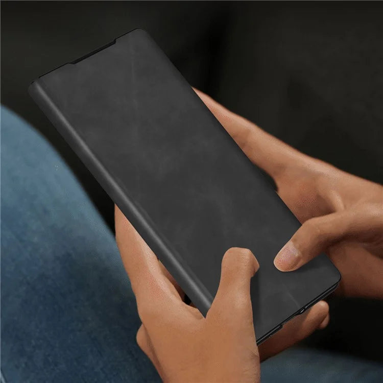For OnePlus Open Folding Case Nappa Texture Stand Leather + PC Phone Cover