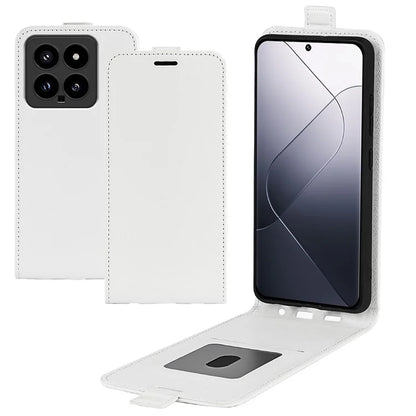 For Xiaomi 14 Case Crazy Horse Texture Leather Cover with Card Holder