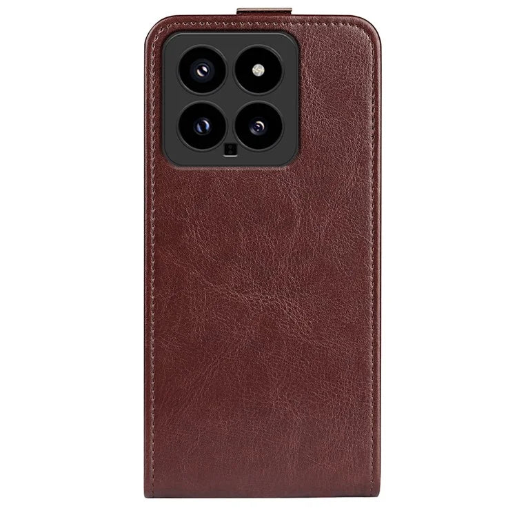 For Xiaomi 14 Case Crazy Horse Texture Leather Cover with Card Holder