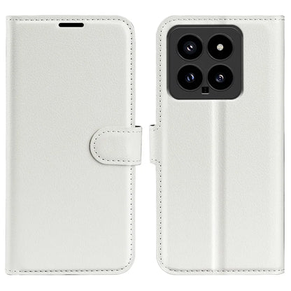 For Xiaomi 14 Case Litchi Texture PU Leather Stand Phone Wallet Cover