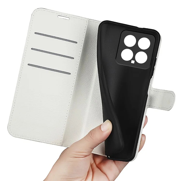For Xiaomi 14 Case Litchi Texture PU Leather Stand Phone Wallet Cover