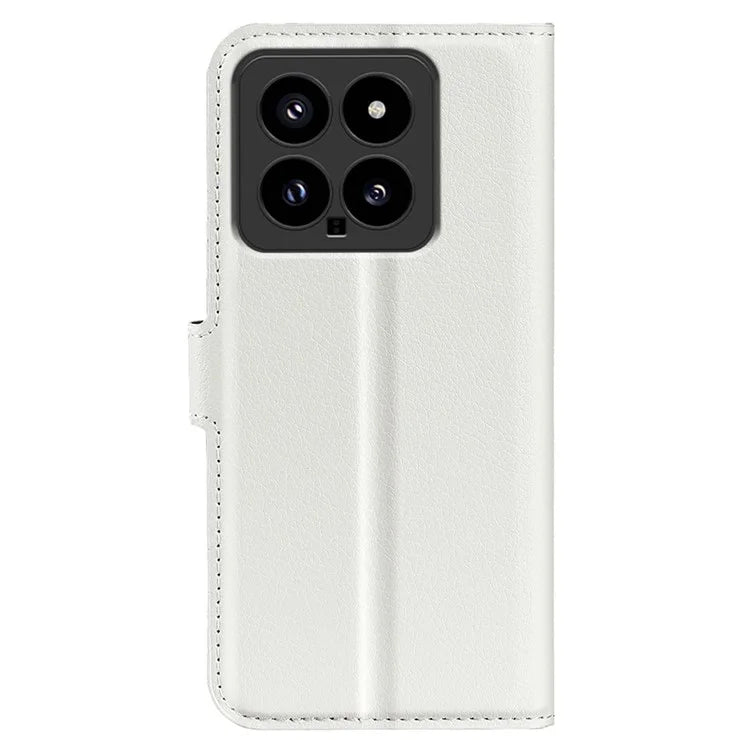 For Xiaomi 14 Case Litchi Texture PU Leather Stand Phone Wallet Cover