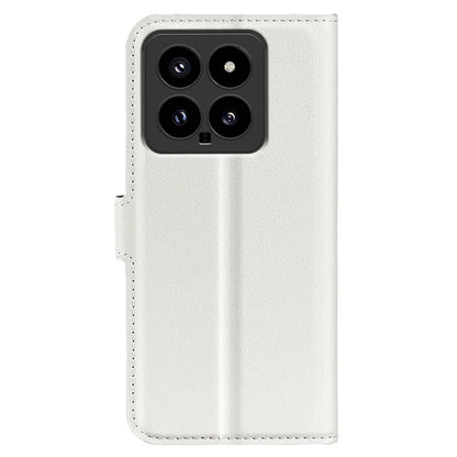 For Xiaomi 14 Case Litchi Texture PU Leather Stand Phone Wallet Cover